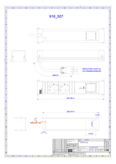 Bachmann POWER FRAME M 2xCEE7/3  916.507 