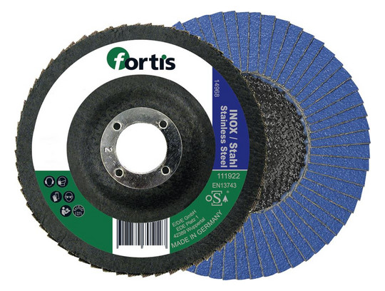 fortis-Fächerschleifscheibe Zirkonkorund - 115mm,...