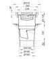Dallmer Hof-/Parkdeckablauf 616.1 DN 150, Gussrost/-rahmen, verschraubt, Belastungsklasse B