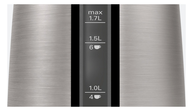 Wasserkocher 1,7l Edst DesignLine 2400W edst/sw Anzeige:außen m.Sieb