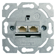 Anschlussdose Cat6A 2xRJ45 LSA Kanaleinb schräg