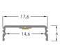 Anbauprofil alu Alu 3000x17,6x6mm