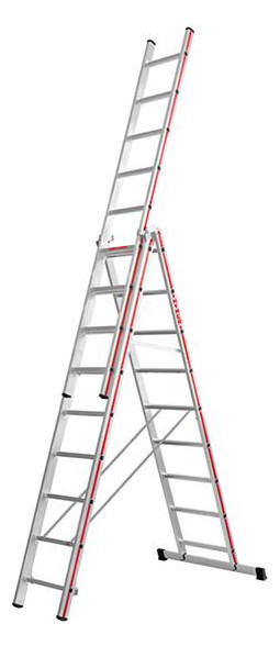 Bild Allzweckleiter dreiteilig 3x9 Sprossen H YMER - HYMER-0