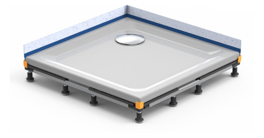 mabo Montagerahmen EVO1200 für Duschwannen von 700 x 700 mm bis 1250 x 1250 mm