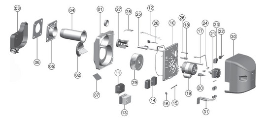 MHG Öl-Gebläsebrenner DE110, 55-85 kW, 1-stufig, integrierte Vorwärmung