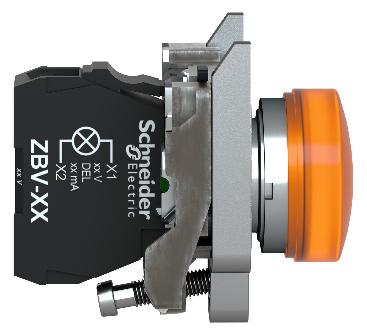 Drucktaster or rnd Ø30,5mm 1S 1Ö IP66 fl Geeignet für Beleuchtung Tastend