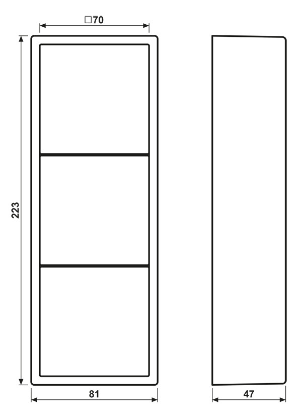 Gehäuse AP 3f Kst ws LS / LS CUBE glz AP-Geh Gehäuse AP 3f Kst ws LS / LS CUBE glz AP-Geh