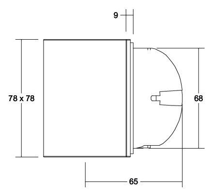 LED-Orientierungsleuchte 2W 3000K 35lm sw Konv 1LED elektr.Trafo IP20 Scheibe