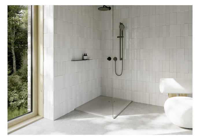 Duschwanne BetteUltra 5490 100x80x2,5cm, Glasur, silver