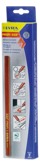LYRA-Zimmermannsbleistift, rot 333/24 LGD- 240 mm