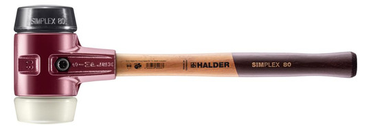 HALDER-Simplex-Schonhammer 80 mm, Gummikomp./Nylon,...