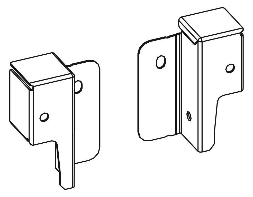 Bild Set Rückwandverbinder ArciTech 78 mm, silber, links und rechts - Hettich-1