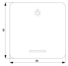 Kontrollwippe Schalter DELTAprofil ti-ws glz titanweiß Symbol Licht