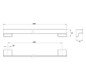 EMCO Badetuchhalter Cue 600 mm, schwarz