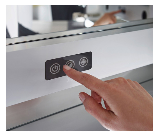 EMCO Unterputz-Lichtspiegelschrank prestige 2 815x666mm, aluminium, breite Tür rechts, ohne lightsystem