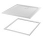 Duschwanne BetteUltra 8750 90x80x2,5cm, Glasur, Mini-Wannenträger, beige