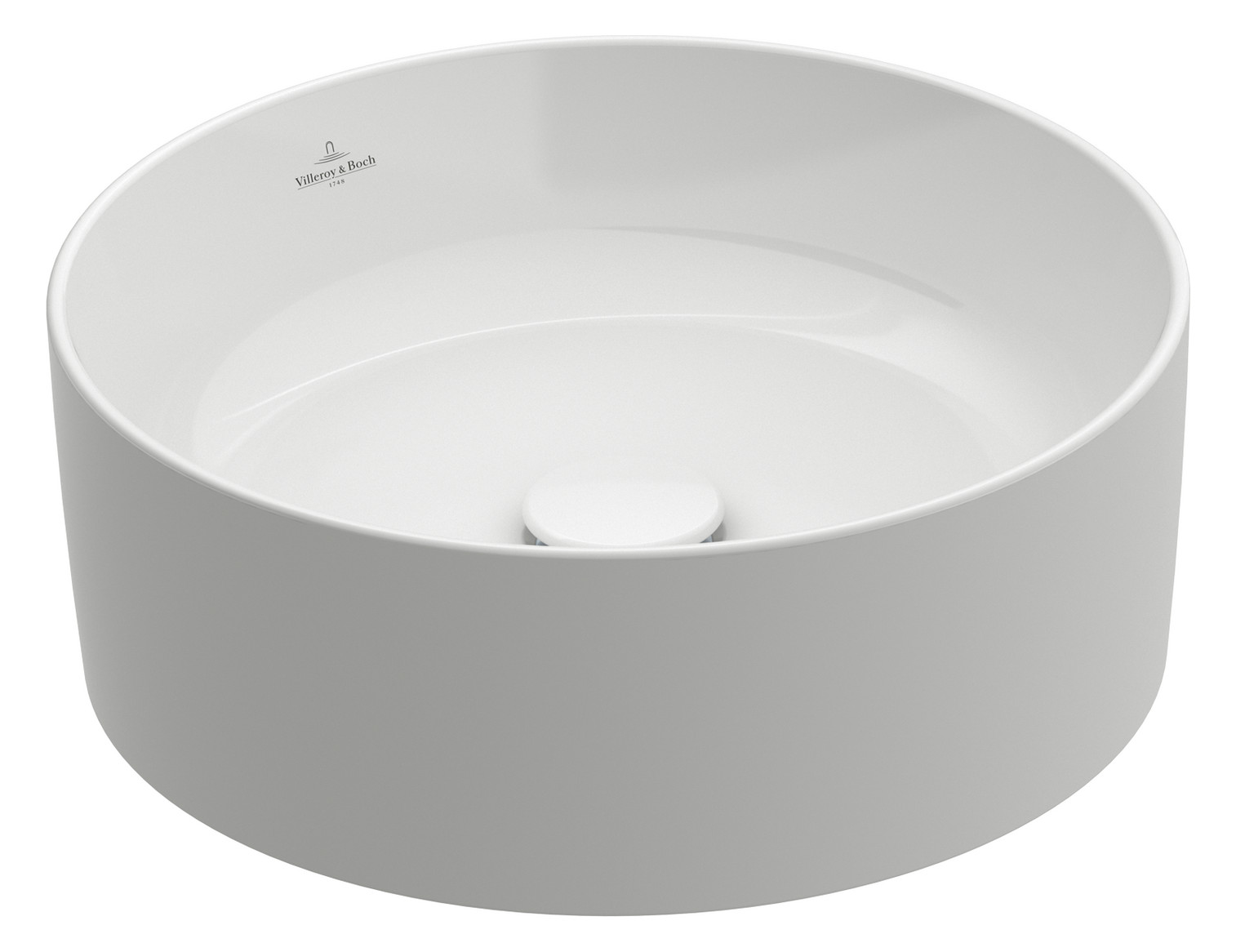 V&B Aufsatzwaschtisch Collaro Ø 40 cm, ohne Überlauf, weiß