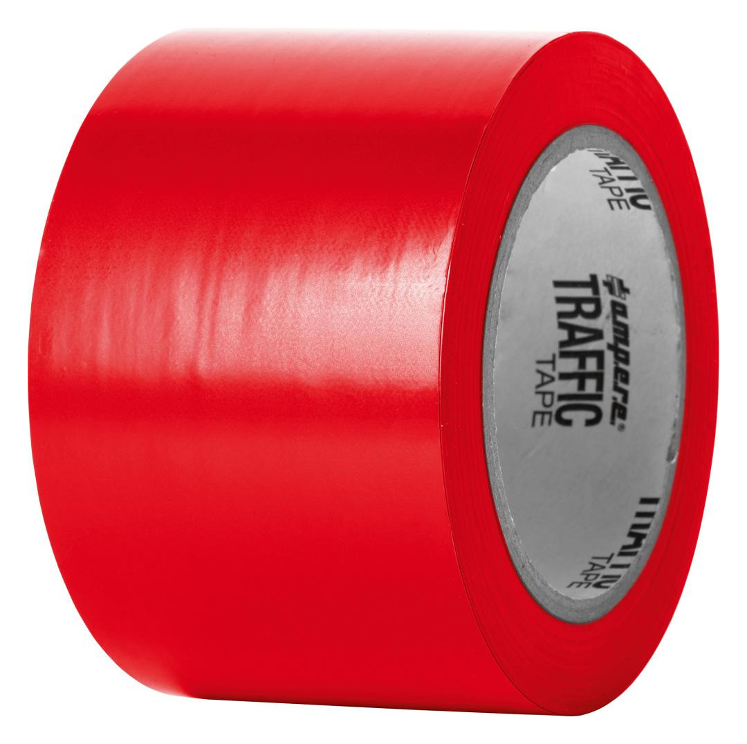 Bild Traffic Tape Standard 0,15 mm Dicke 75mm x 33m Rot - a.m.p.e.r.e.-0