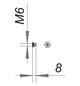 Dallmer Sicherheitsschraube M 6 x 8 mm, Edelstahl 1.4301, 2 Stück