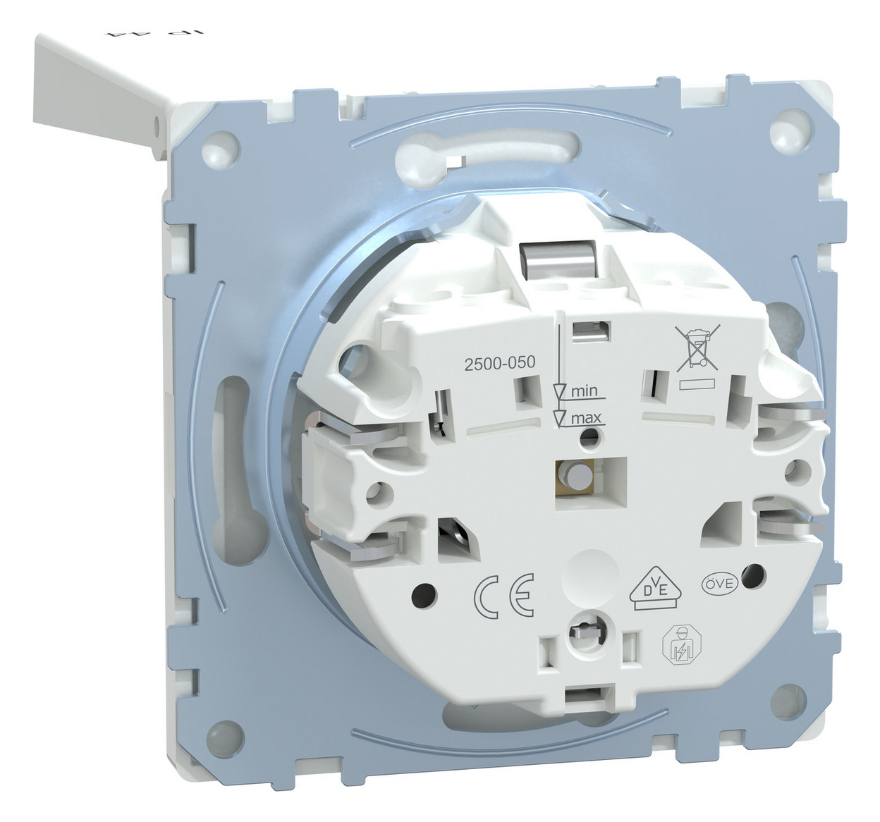 Steckdose 1f lows glz System Design UP m.BS Mit erhöhtem Berührungsschutz IP44