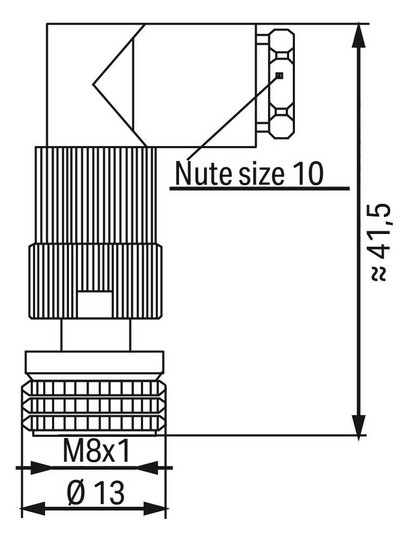 Rundsteckverbinder Buchse M8 BU AXIAL 3p 0,14-0,5qmm Steckklemm unbeh abgew