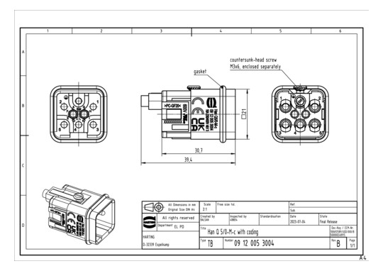 HART Han Q 5/0-M-c mit       09120053004 