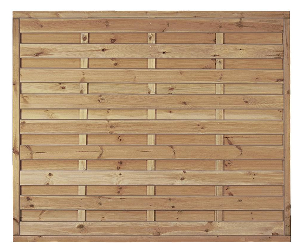 Bild Maxi-Massiv-Zaun 180x150cm Rahmen 45/45mm kdi grün Lamellen geriffelt & geschrau - n.a.-0