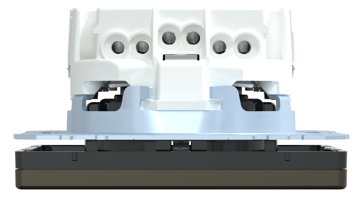 Steckdose 1f mokka glz System Design UP m.BS Mit erhöhtem Berührungsschutz IP20