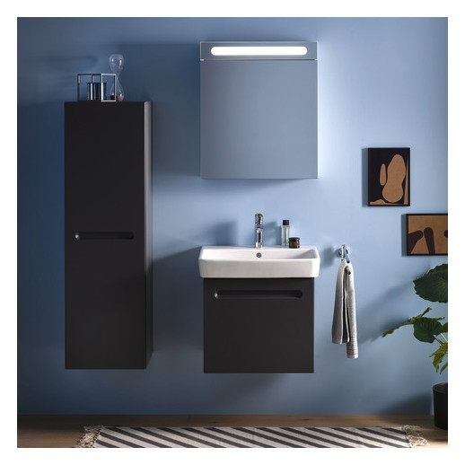 Duravit Waschtisch-Unterschrank No. 1 59 x 42,6 x 47,8 cm, Graphit Matt, 1, Schubkasten, 1 Auszug, wandhängend