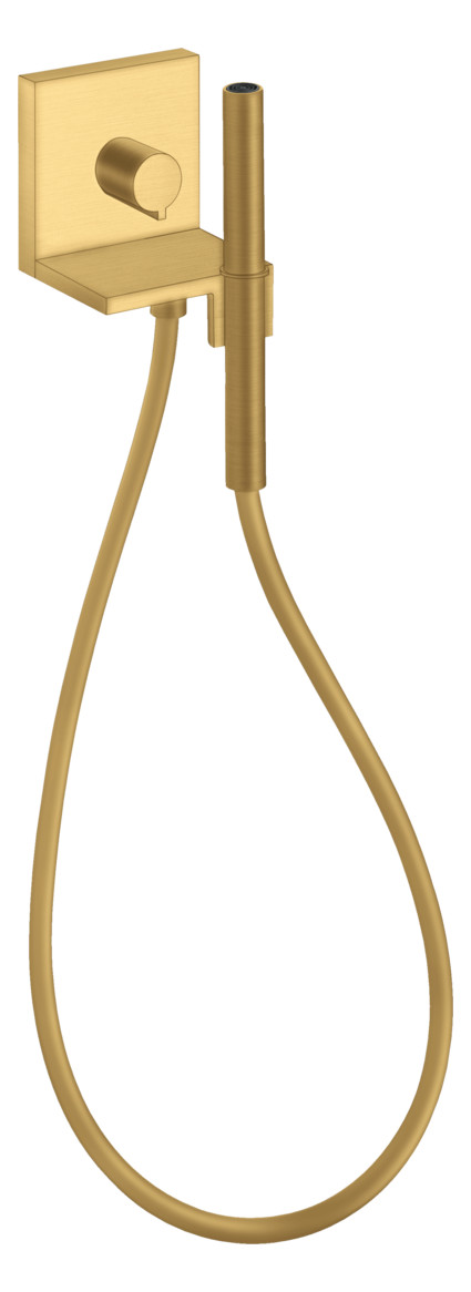 hansgrohe Fertigmontageset Axor Starck 120/120 Square UP-Handbrausemodul, eckig, brushed gold optic