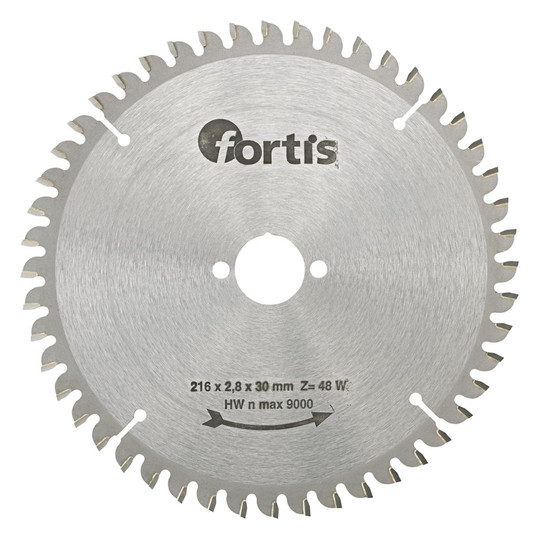 fortis-HW-Kreissägeblatt 216x3,0x30 mm, 48Z neg.