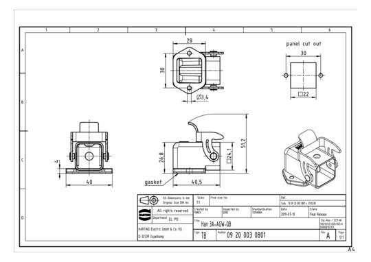 HART Anbaugehäuse            09200030801 