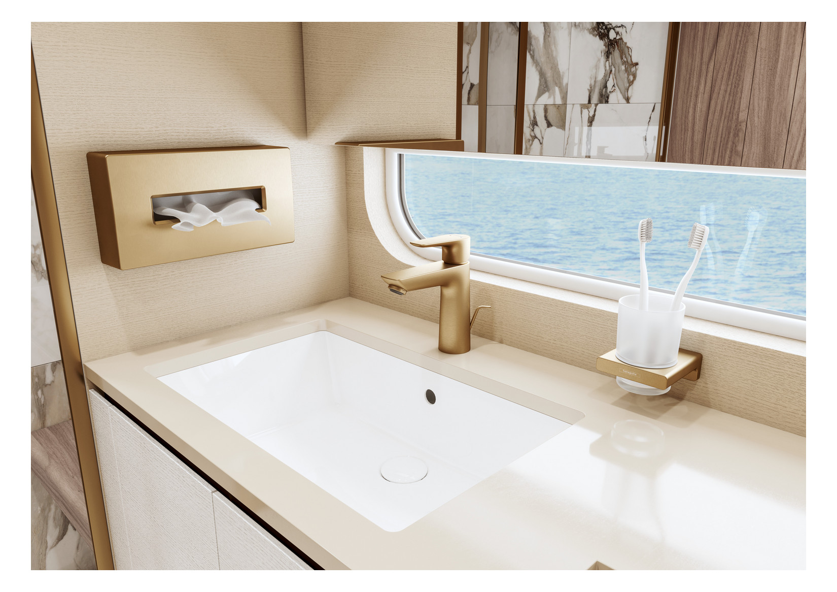 hansgrohe Kosmetiktuchbox AddStoris 265x145mm, Wandmontage, brushed bronze