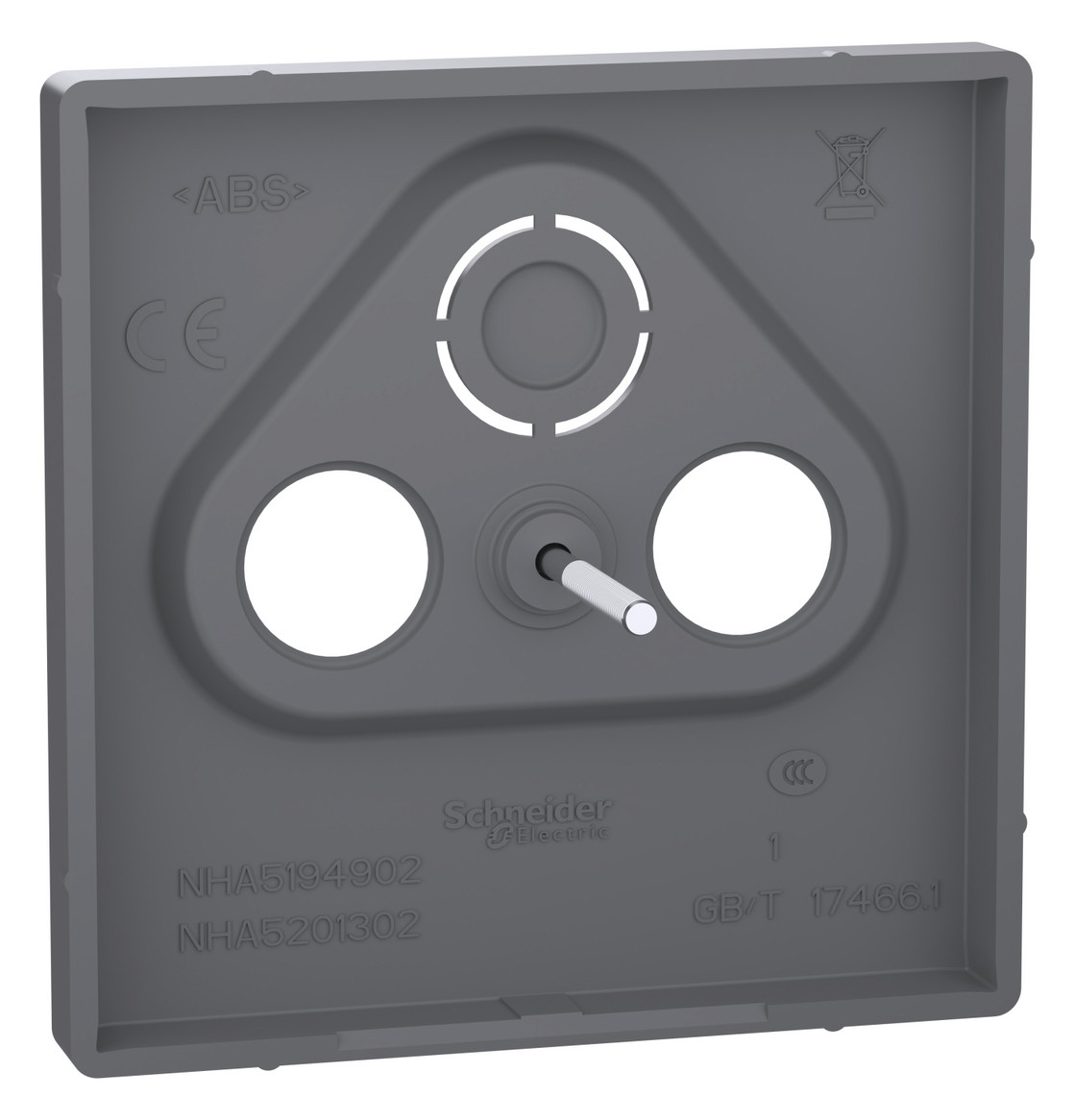 Zentralplatte Ant.dose 3f System Design edst Schraubbef