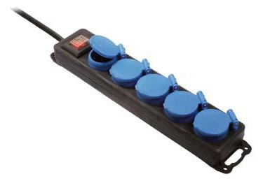 Bild Profi-Steckdosenblock 5-fach, blau - as Schwabe TechnikProdukte-0