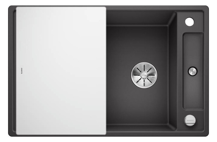 Blanco Spüle Axia III 45 S SILGRANIT 78 x 51 cm, felsgrau, reversibel, mit Glasschneidbrett