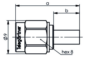 SMA-Stecker Rundkabel 50O Löt/Crimp 50Ohm