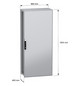 Standschrank ST IP55 B800xH1800xT400mm pulverbesch RAL7035 Koppelbar