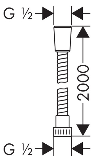 hansgrohe Brauseschlauch Metaflex 200 cm, mit Spiralwicklung, chrom