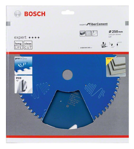 Bild HM-Kreissägeblatt 250x2,4/1,8x30 6Z TCG Bos VE à 1 Stück Expert for Fiber Cement - BOSCH-1