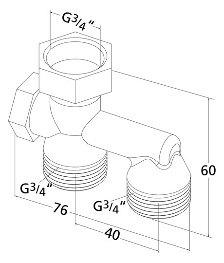 Roth Duo-Verschraubung KFSR 3/4" Eurokonus