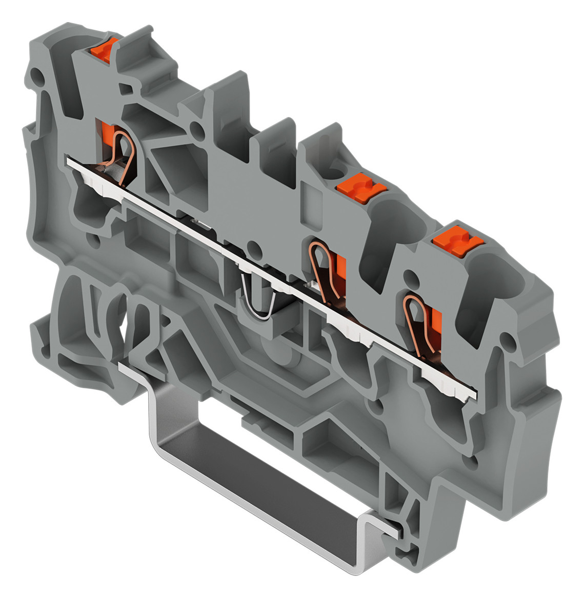 Reihenklemme 0,25-2,5qmm 1Etage 3kl gr 18A TS35 Hutschiene TH35