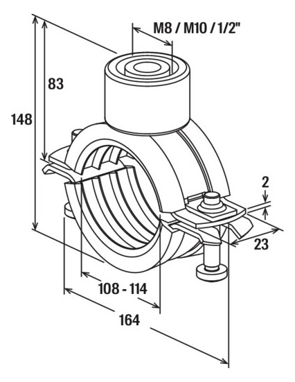 Bild Rohrschelle FRS Triple 108-114 fischer-3