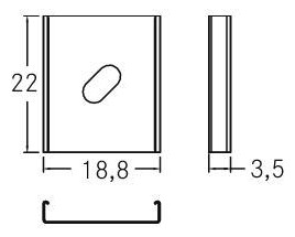 Befestigungsset si ST L22mm B18,8mm H5mm Befestigungsset si ST L22mm B18,8mm H5mm