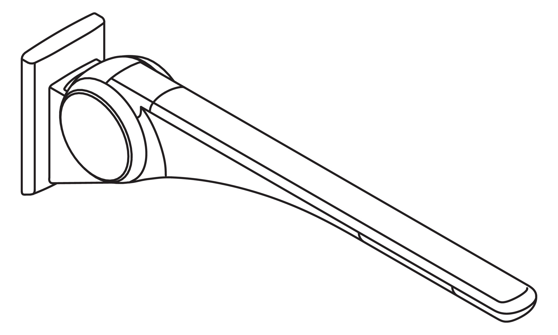 HEWI Stützklappgriff 802 LifeSystem Basic 750, anthrazit hochglanz/anthrazit matt, mit Schild, verchromt