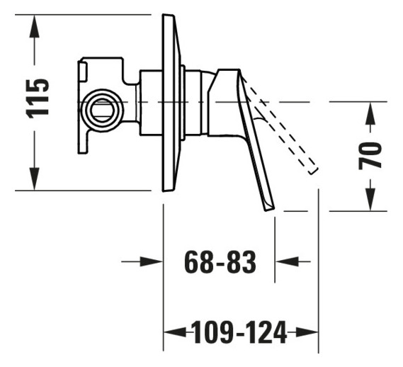 Duravit Fertigmontageset No. 1 UP-Einhebel-Brausemischer Set, 1 Verbraucher, chrom