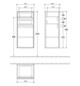 V&B Seitenschrank Legato 40x87x35cm, Anschlag links, Kansas Oak