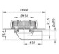Dallmer Power-Dachablauf 86.0, FPO-PP, DN 70 seitlich
