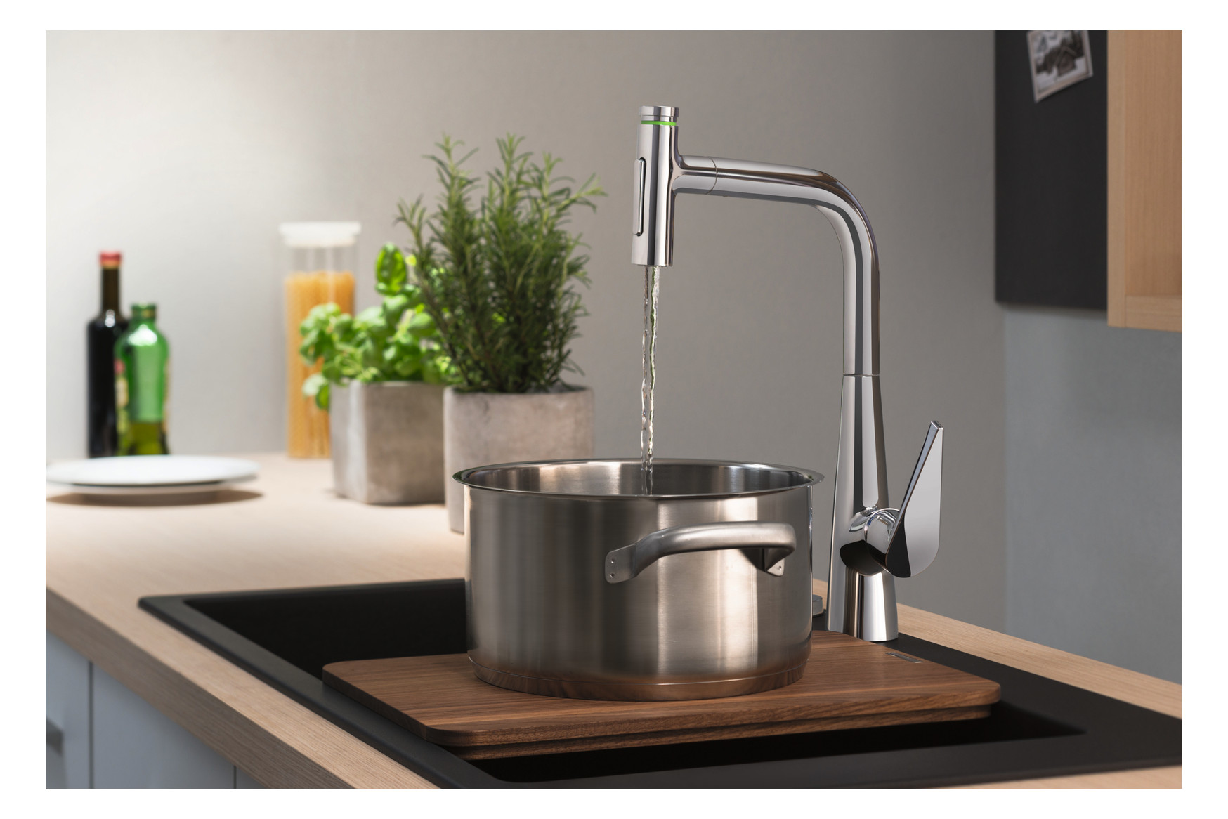 hansgrohe Spültisch-Einhebelmischer 300 Talis Select M51 mit Ausziehbrause, 2jet, sBox, chrom