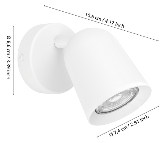 EGLO Wand-/Deckenleuchte/1 GU10   901945 